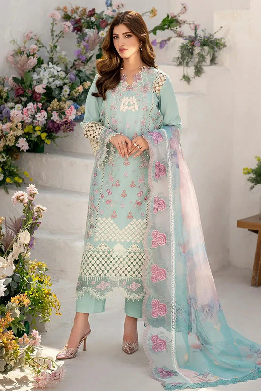 Picture of Asifa & Nabeel - Azalia Luxury Lawn Collection - Bells of Ireland (AZL25-10) - Unstitched - Available at Raja Sahib