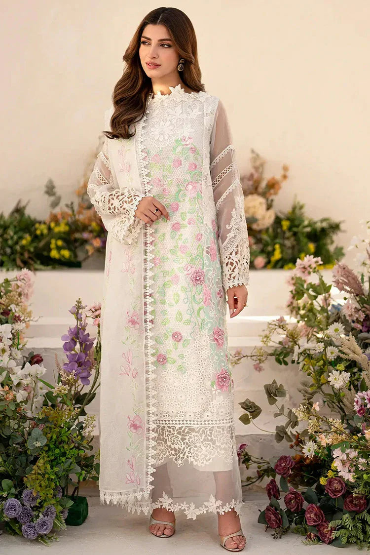 Picture of Asifa & Nabeel - Azalia Luxury Lawn Collection - Dove (AZL25-03) - Unstitched - Available at Raja Sahib