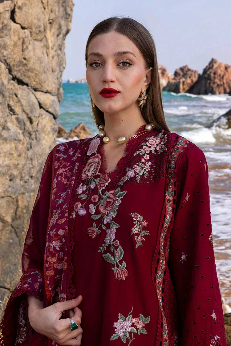 Picture of Crimson - Flow Lawn Collection - Parsi Threads-D5B - Unstitched - Available at Raja Sahib