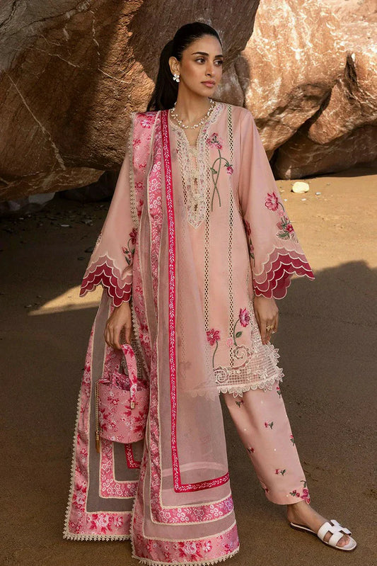 Picture of Crimson - Flow Lawn Collection - Floral Crush-D6B - Unstitched - Available at Raja Sahib