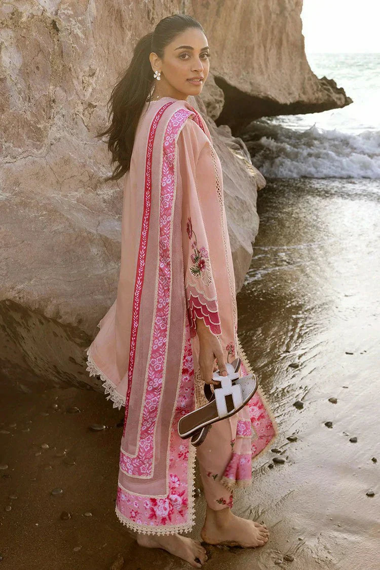 Picture of Crimson - Flow Lawn Collection - Floral Crush-D6B - Unstitched - Available at Raja Sahib