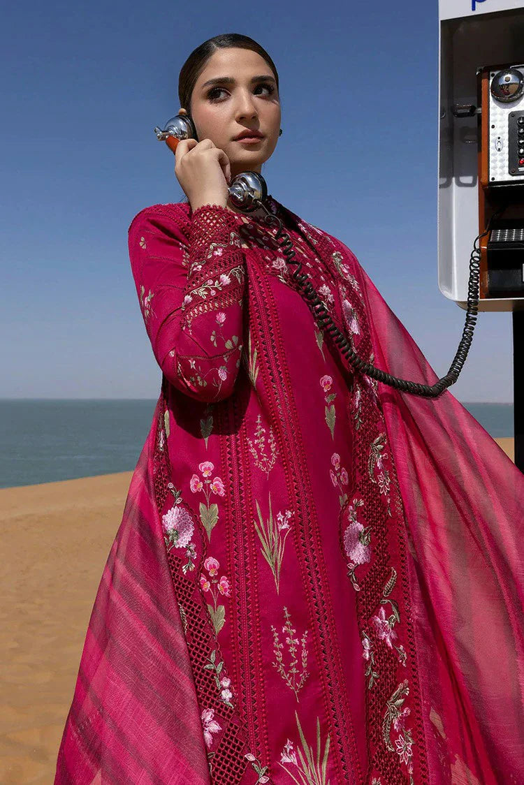 Picture of Crimson - Flow Lawn Collection - Once Upon A Flower-D9A - Unstitched - Available at Raja Sahib