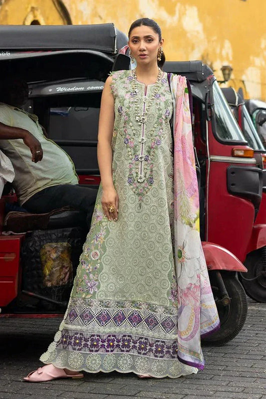 Picture of Mushq - Manaram Luxury Lawn Collection - 10 Beaming Drift - Unstitched - Available at Raja Sahib