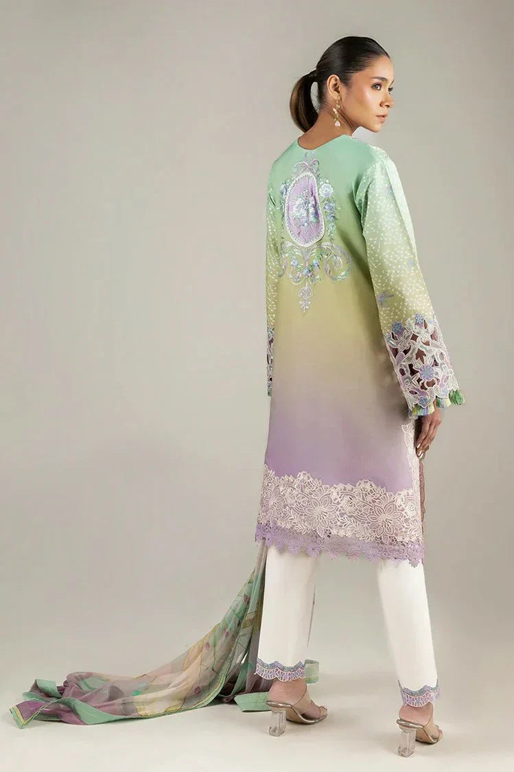 Picture of Mushq - Manaram Luxury Lawn Collection - 13 Glittering Grace - Unstitched - Available at Raja Sahib