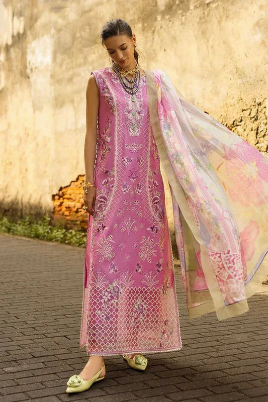 Picture of Mushq - Manaram Luxury Lawn Collection - 01 Timeless Wave - Unstitched - Available at Raja Sahib