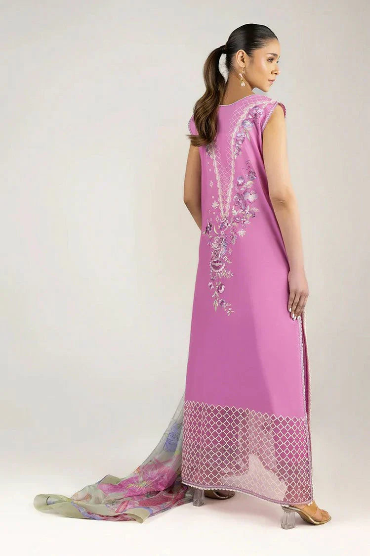 Picture of Mushq - Manaram Luxury Lawn Collection - 01 Timeless Wave - Unstitched - Available at Raja Sahib
