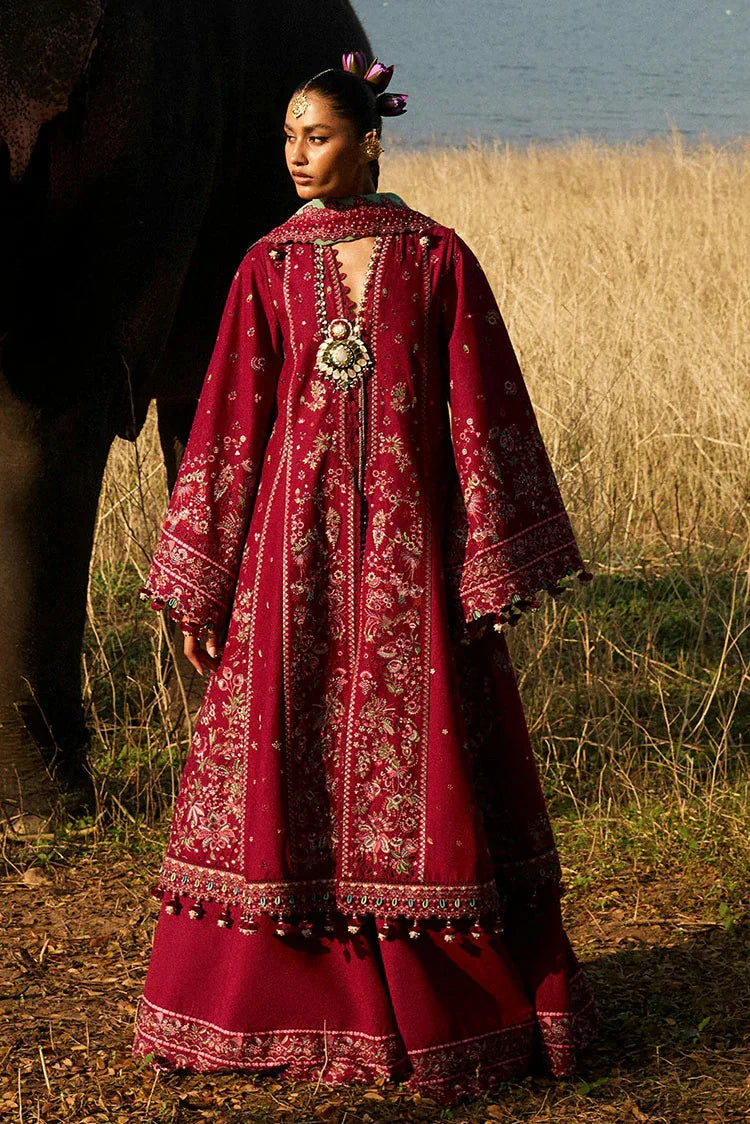 Picture of Hussain Rehar - Eid Luxury Lawn Collection - 09 Mahogany - Unstitched - Available at Raja Sahib