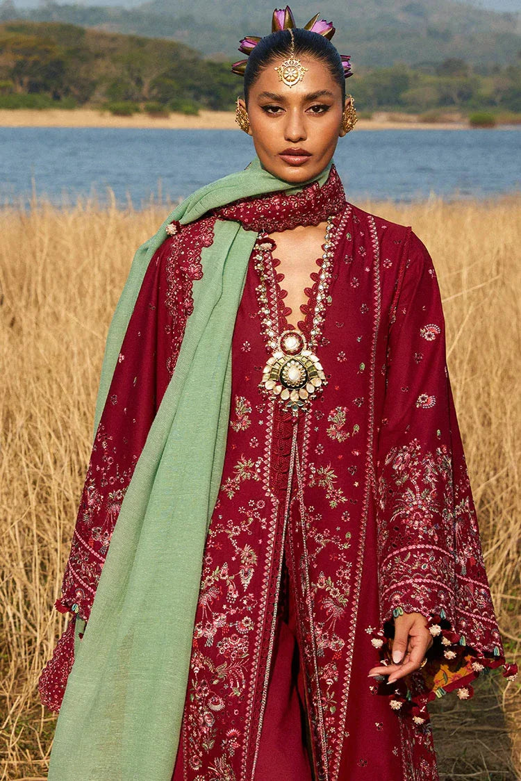 Picture of Hussain Rehar - Eid Luxury Lawn Collection - 09 Mahogany - Unstitched - Available at Raja Sahib