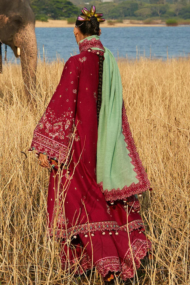 Picture of Hussain Rehar - Eid Luxury Lawn Collection - 09 Mahogany - Unstitched - Available at Raja Sahib