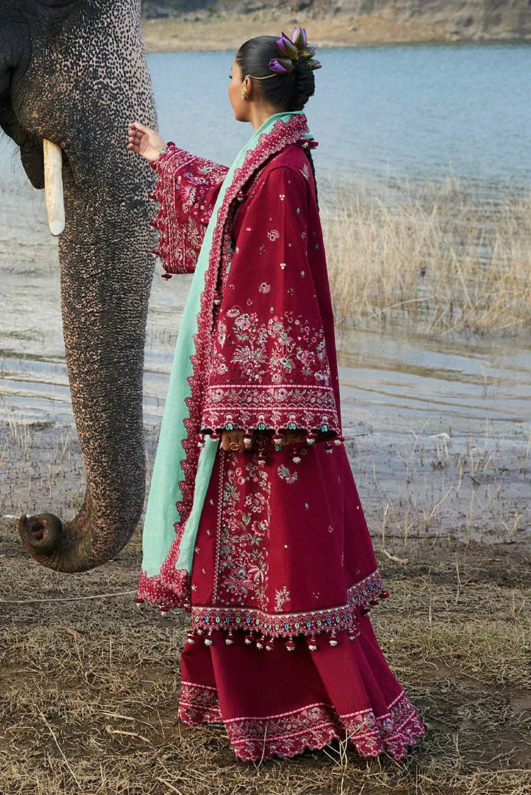 Picture of Hussain Rehar - Eid Luxury Lawn Collection - 09 Mahogany - Unstitched - Available at Raja Sahib