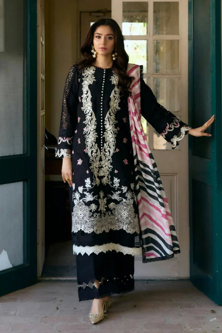 Manara - Vintage Flora Embroidered Lawn Collection - VF-03 LAILA - Unstitched