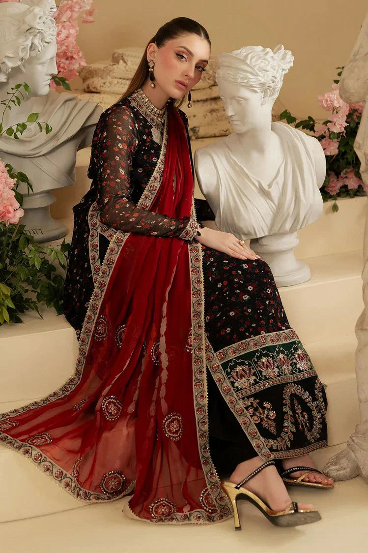 Picture of Nureh - Amaya Embroidered & Printed Chiffon Collection Vol 2 - AM-18 - Unstitched - Available at Raja Sahib