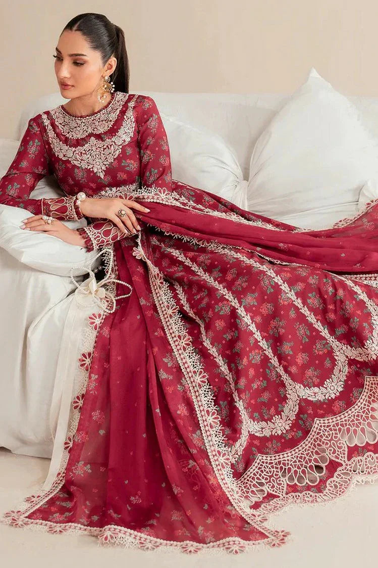 Picture of Jazmin - Iris Luxury Lawn Eid Collection - Design 08 - Unstitched - Available at Raja Sahib