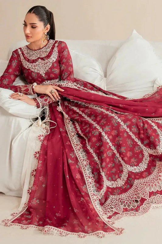 Picture of Jazmin - Iris Luxury Lawn Eid Collection - Design 08 - Unstitched - Available at Raja Sahib