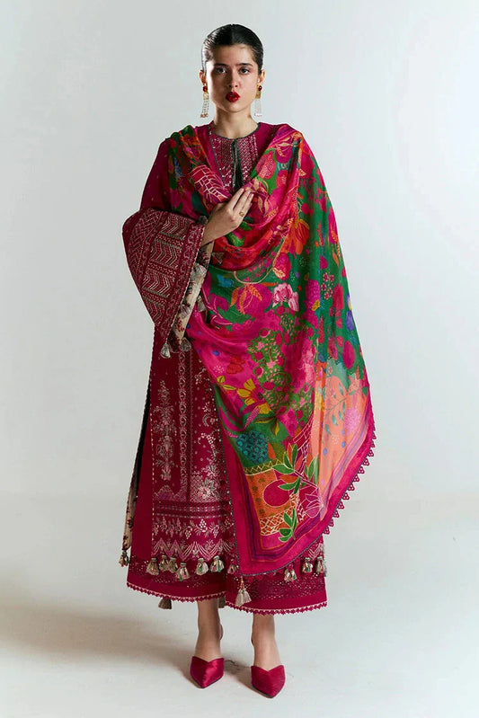 Picture of Hussain Rehar - Nirmal Embroidered Lawn Eid Collection - 12 Saaha - Unstitched - Available at Raja Sahib