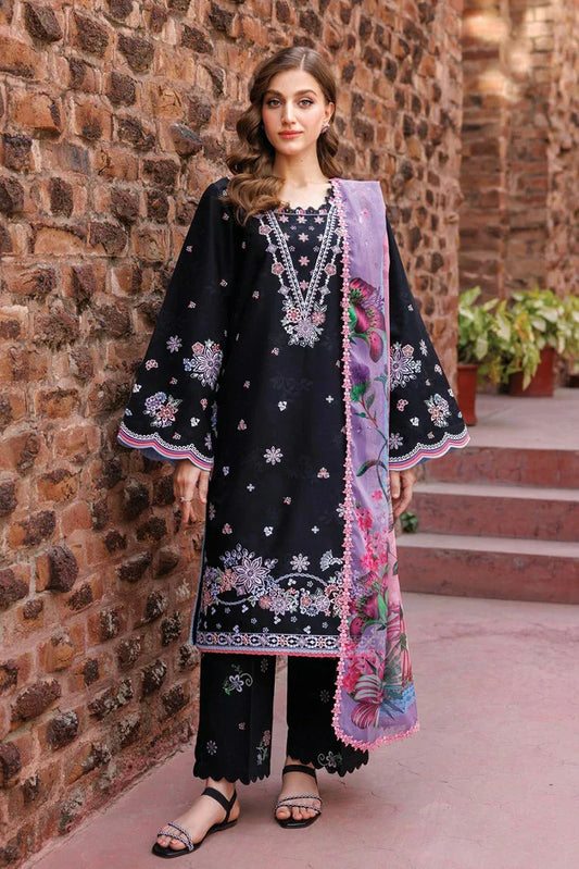 Picture of Farasha - Seraya Embroidered Lawn Collection - 01 SABLE - Unstitched - Available at Raja Sahib