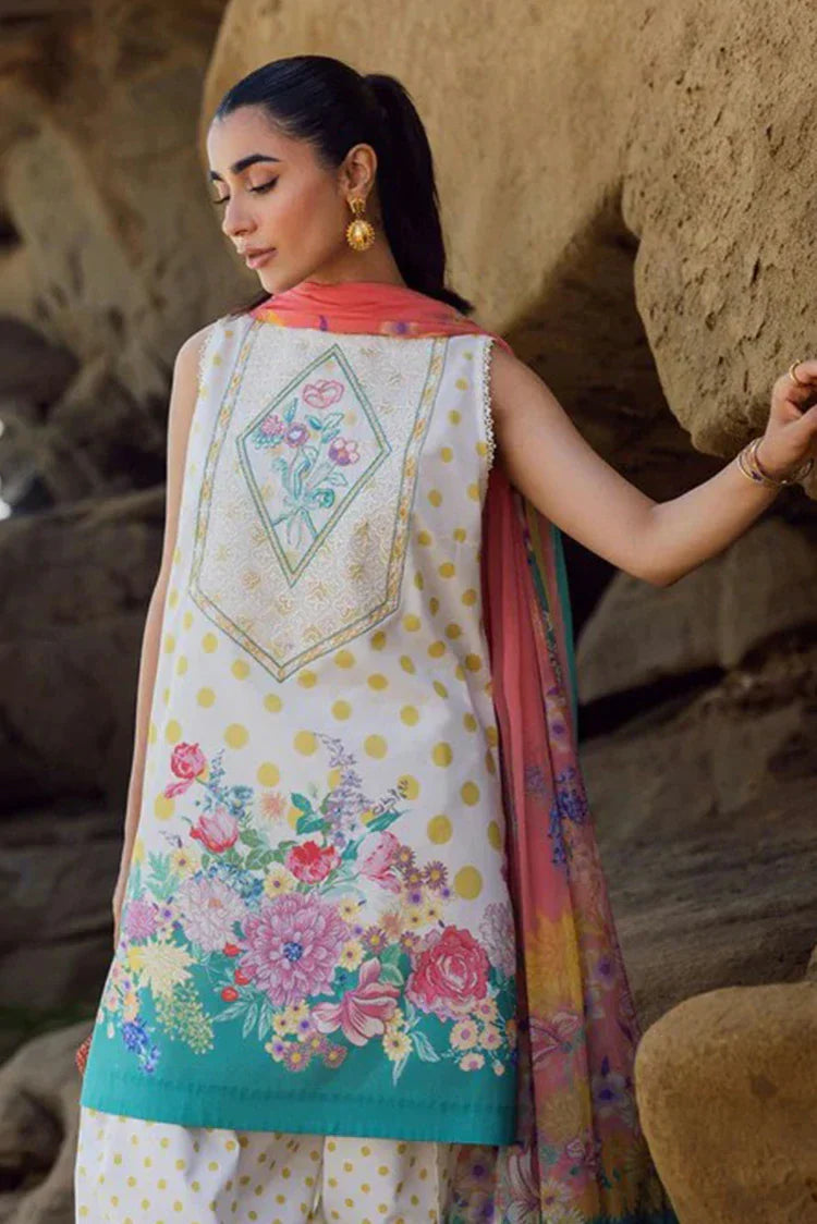 Picture of Sadaf Fawad Khan - Everyday Print Embrodiery Collection - 09 Retro Polka - Unstitched - Available at Raja Sahib