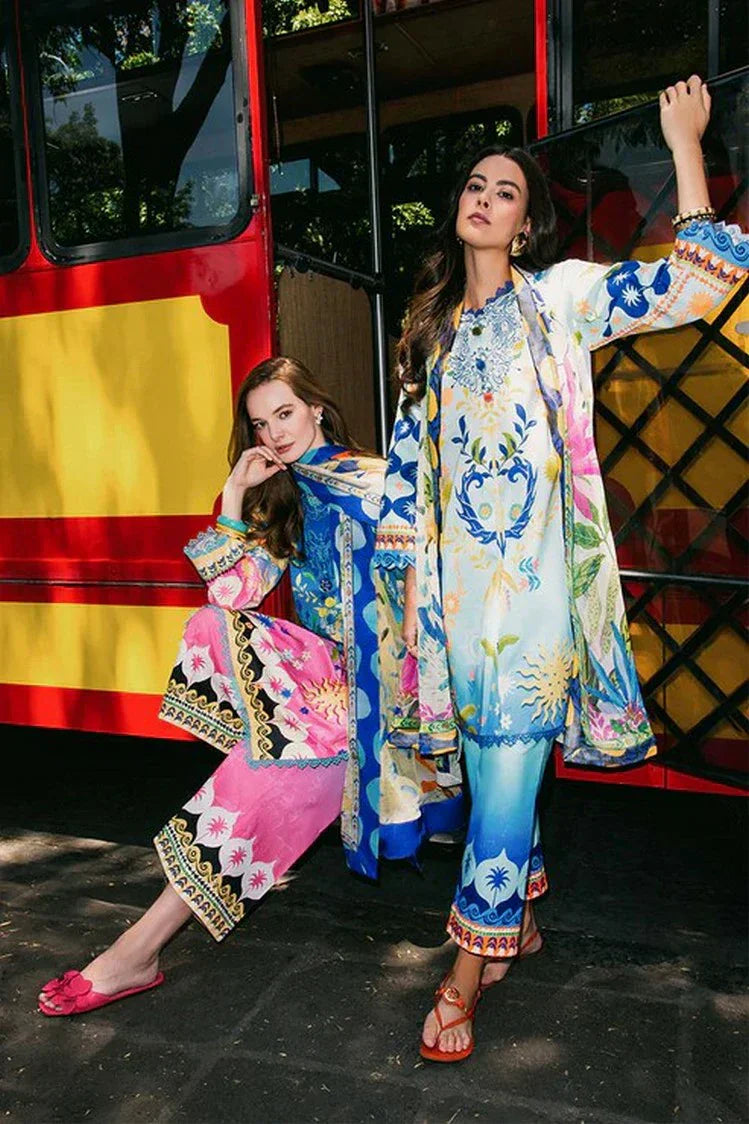 Picture of Mushq - La Dolce Hemline Prints Vol 2 - 6A Night Terrace - Unstitched - Available at Raja Sahib
