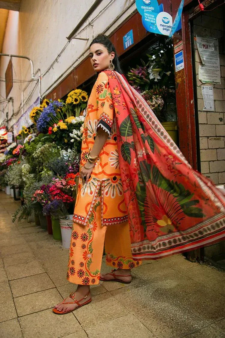 Picture of Mushq - La Dolce Hemline Prints Vol 2 - 9B Doves of Garden - Unstitched - Available at Raja Sahib