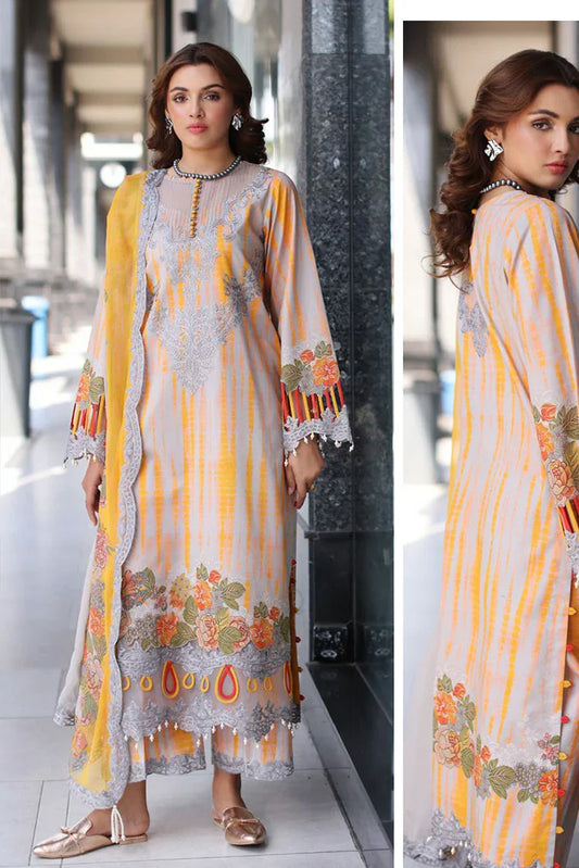 Picture of Charizma - Combination Embroidered Printed Lawn Collection Vol 3 - CC5-25 - Unstitched - Available at Raja Sahib