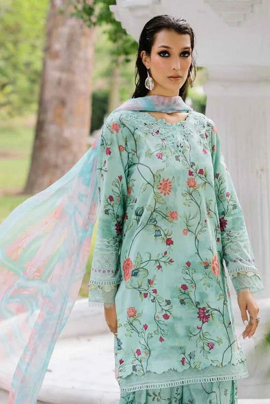 Picture of Nureh - Daily Delights Printed Chikankari Lace Collection - DD-03 - Unstitched - Available at Raja Sahib