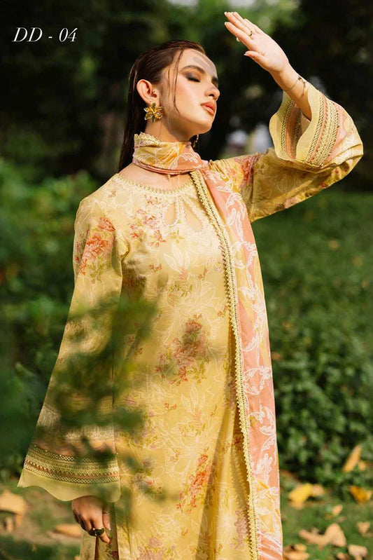 Picture of Nureh - Daily Delights Printed Chikankari Lace Collection - DD-04 - Unstitched - Available at Raja Sahib