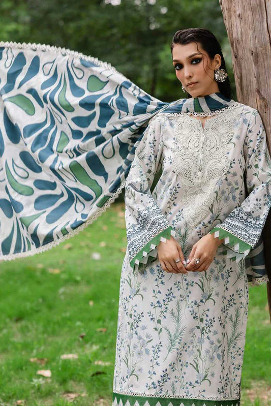 Picture of Nureh - Daily Delights Printed Chikankari Lace Collection - DD-07 - Unstitched - Available at Raja Sahib