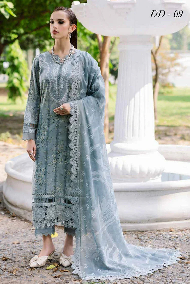 Picture of Nureh - Daily Delights Printed Chikankari Lace Collection - DD-09 - Unstitched - Available at Raja Sahib