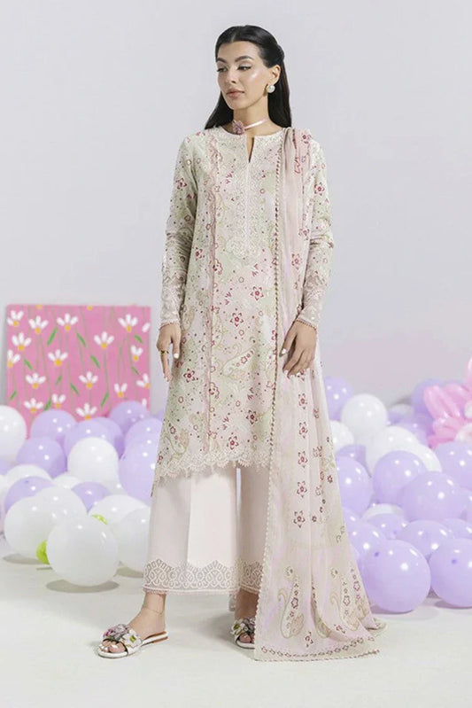 Picture of Qalamkar - Qprints Floral Embroidered Eid Collection - EM-03 (B) MIRA - Unstitched - Available at Raja Sahib