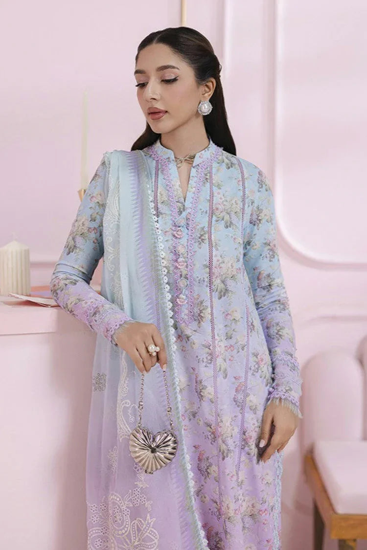 Picture of Qalamkar - Qprints Floral Embroidered Eid Collection - EM-08 (B) VERA - Unstitched - Available at Raja Sahib