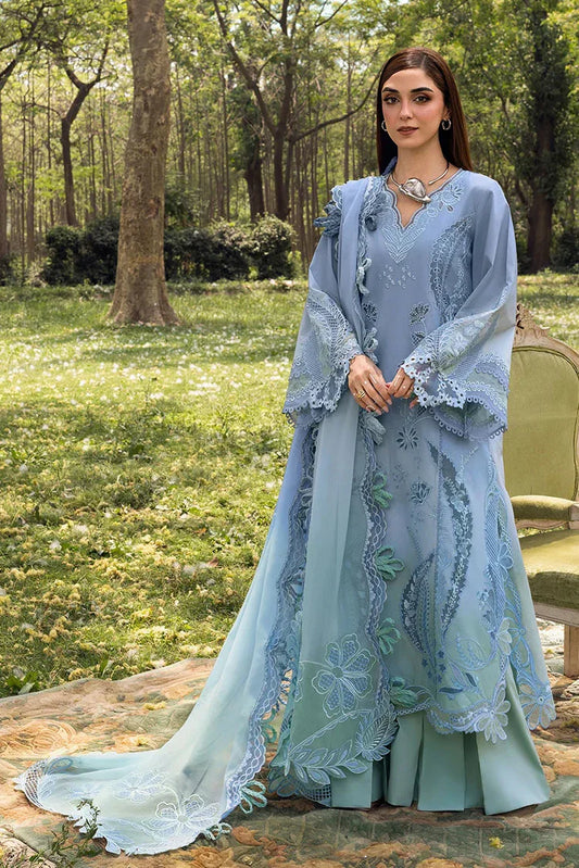 Picture of Crimson - Tasawar Luxe Lawn Collection - ALL THINGS OMBRE-D1A - Unstitched - Available at Raja Sahib