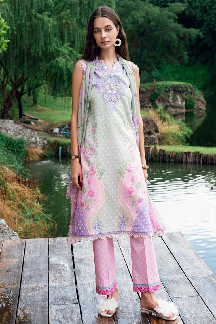 Picture of Roheenaz - Garden Veil Printed Lawn Collection - 7B Tulip Sugar - Unstitched - Available at Raja Sahib
