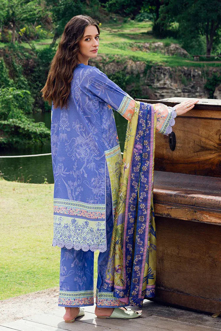 Picture of Roheenaz - Garden Veil Printed Lawn Collection - 8A Inky Bloom - Unstitched - Available at Raja Sahib