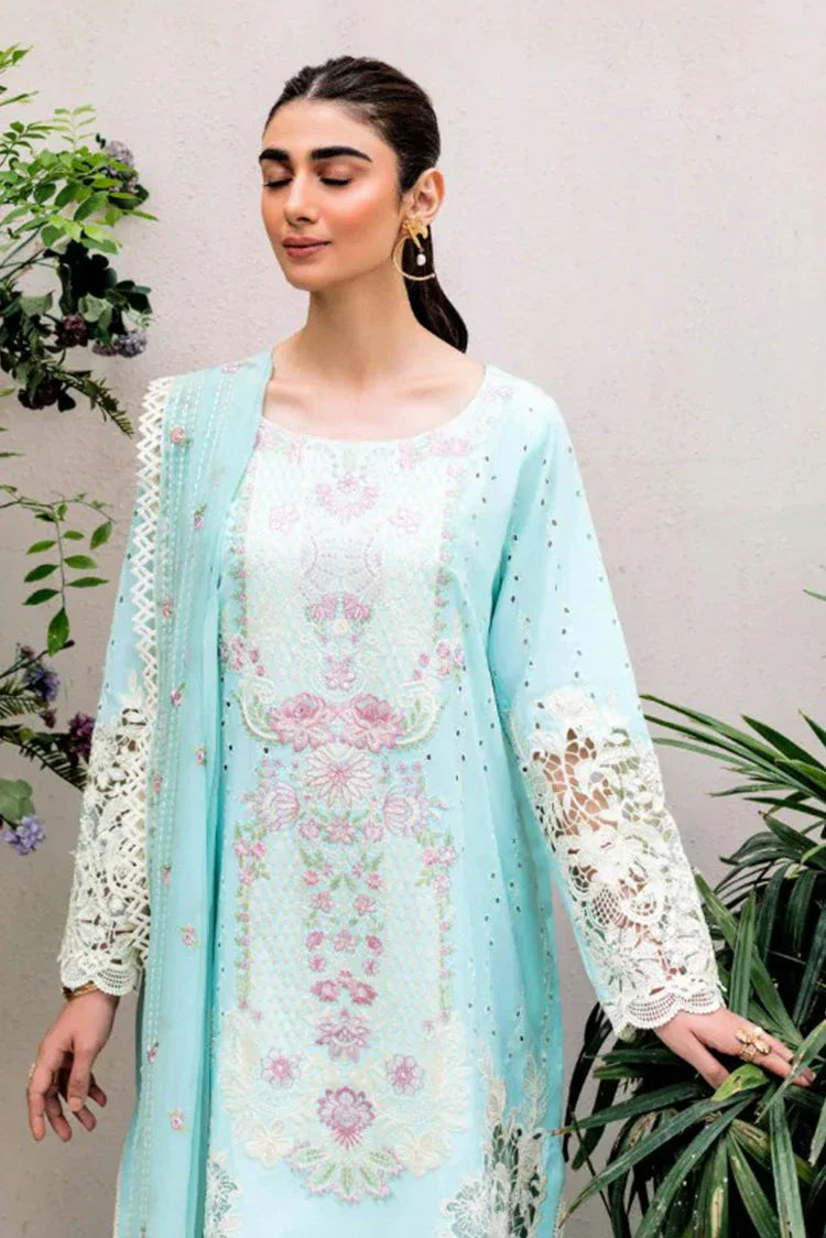Picture of Manara - Magnolia Garden - MG 10 Azure - Unstitched - Available at Raja Sahib