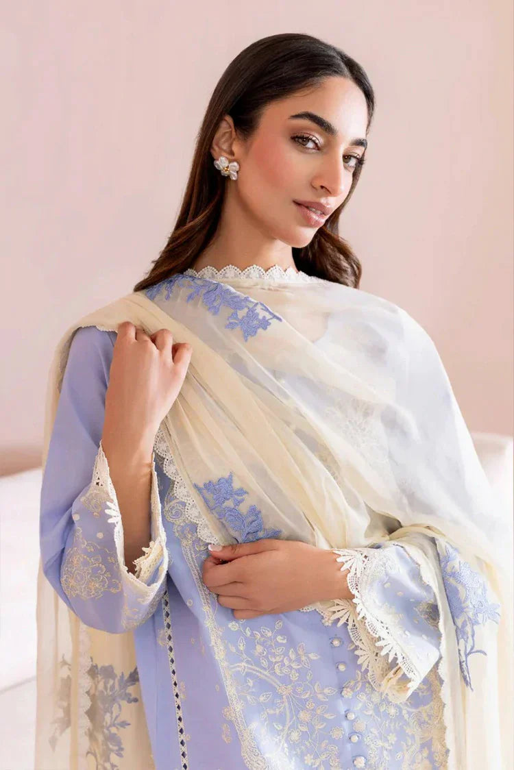 Picture of Manara - Magnolia Garden - MG 12 Iris - Unstitched - Available at Raja Sahib