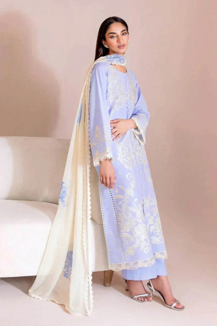 Picture of Manara - Magnolia Garden - MG 12 Iris - Unstitched - Available at Raja Sahib