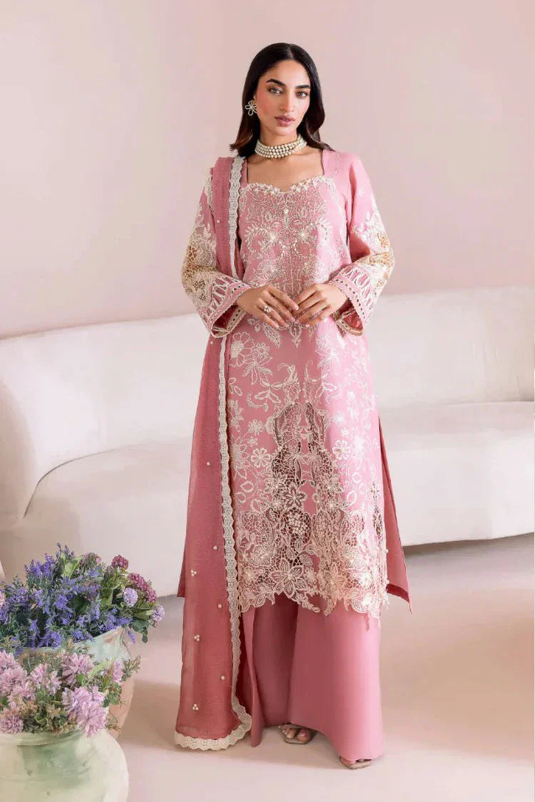 Picture of Manara - Magnolia Garden - MG 01 Tearose - Unstitched - Available at Raja Sahib