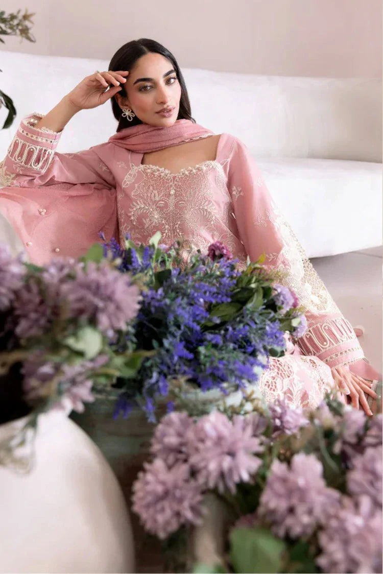 Picture of Manara - Magnolia Garden - MG 01 Tearose - Unstitched - Available at Raja Sahib