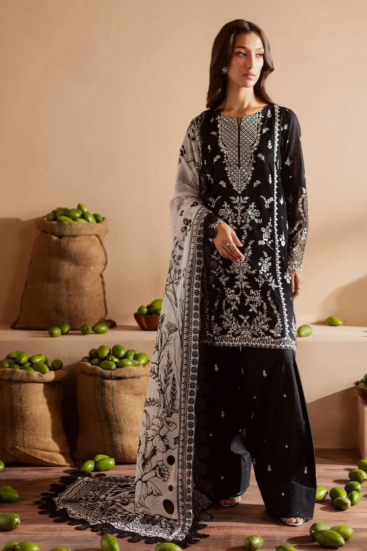 Picture of Nureh - Koyal Monochrome Lawn Collection - NE-165 - Unstitched - Available at Raja Sahib