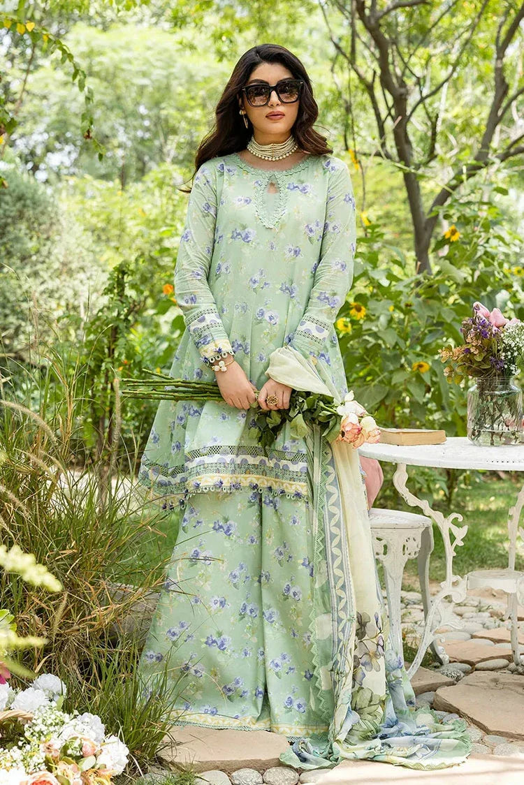 Picture of Elaf - Chiffon Print Collection - ECD-2B BASILE - Unstitched - Available at Raja Sahib