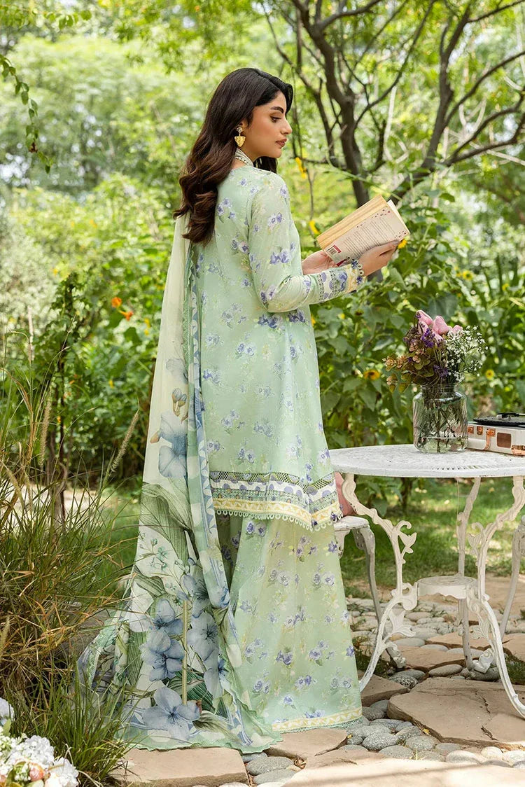 Picture of Elaf - Chiffon Print Collection - ECD-2B BASILE - Unstitched - Available at Raja Sahib