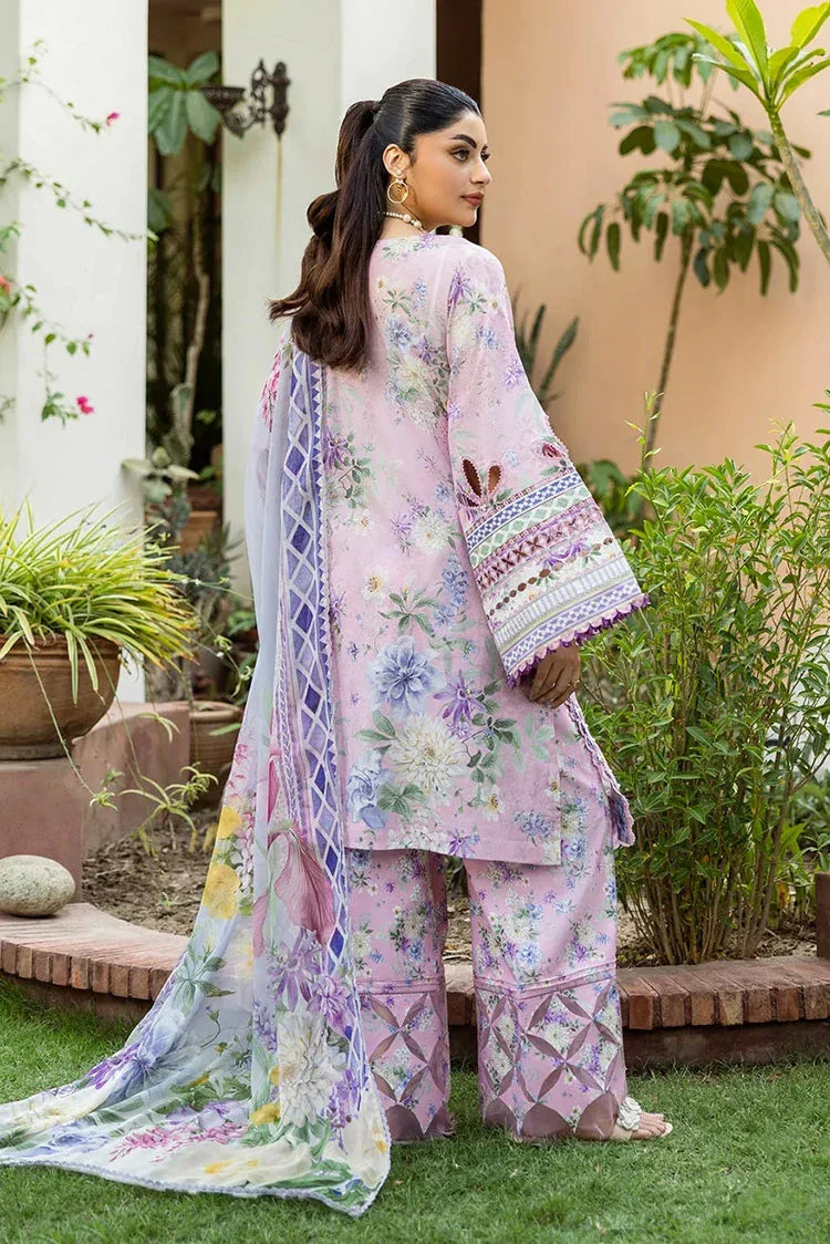 Picture of Elaf - Chiffon Print Collection - ECD-3A WISTERIA - Unstitched - Available at Raja Sahib