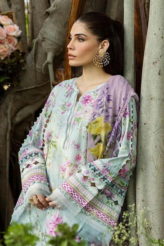 Picture of Elaf - Chiffon Print Collection - ECD-3B FLORAL CHARM - Unstitched - Available at Raja Sahib