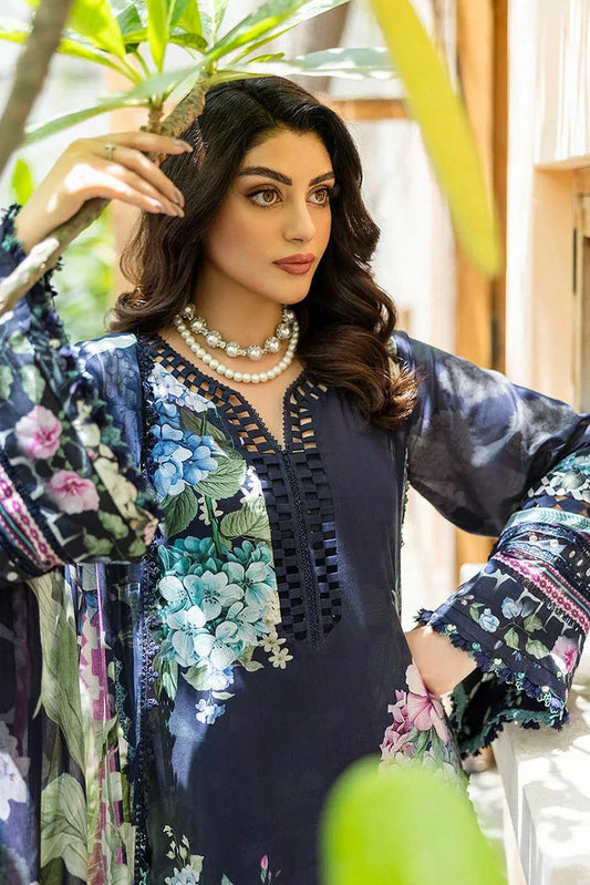 Picture of Elaf - Chiffon Print Collection - ECD-4B TWILIGHT GARDEN - Unstitched - Available at Raja Sahib