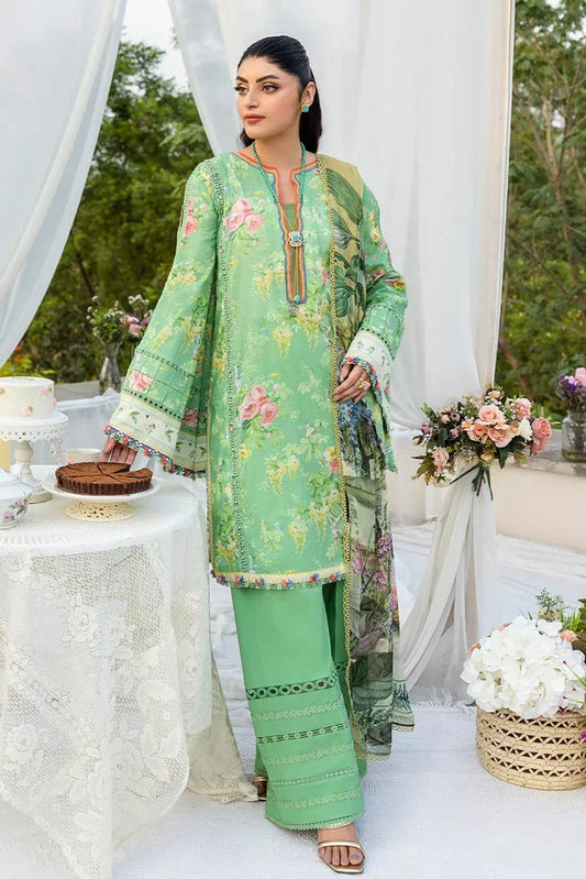 Picture of Elaf - Chiffon Print Collection - ECD-6B PASTELLE - Unstitched - Available at Raja Sahib