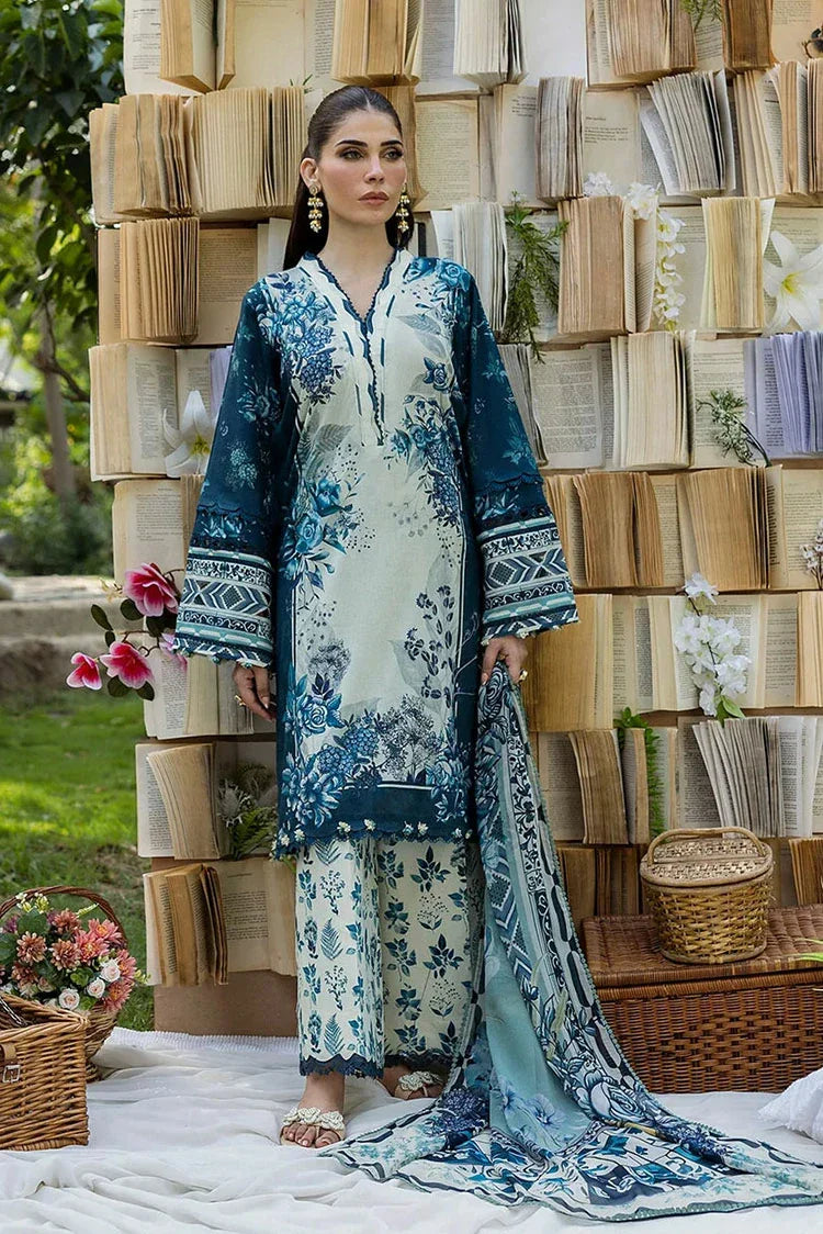 Picture of Elaf - Chiffon Print Collection - ECD-7A FLOREYA - Unstitched - Available at Raja Sahib