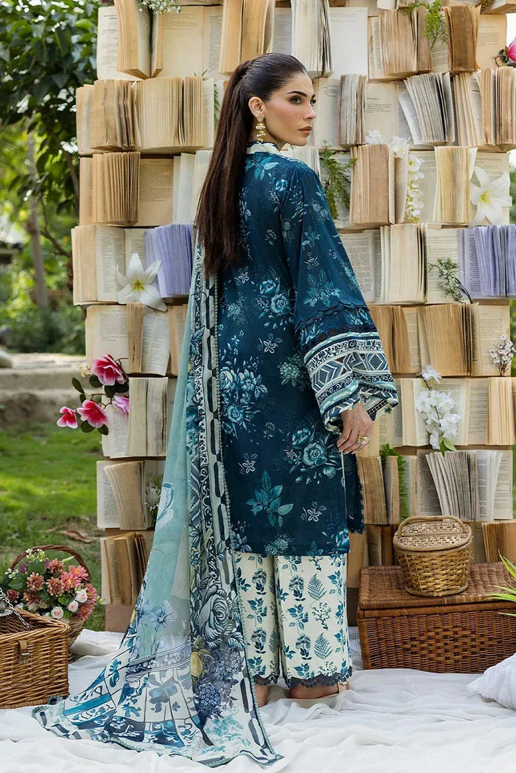 Picture of Elaf - Chiffon Print Collection - ECD-7A FLOREYA - Unstitched - Available at Raja Sahib