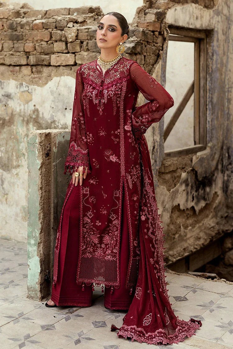 Qalamkar - Festive Embroidered Chiffons Collection - WC-06 Jayne - Unstitched