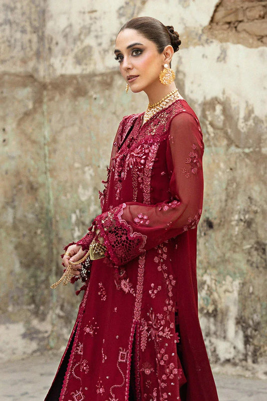 Qalamkar - Festive Embroidered Chiffons Collection - WC-06 Jayne - Unstitched