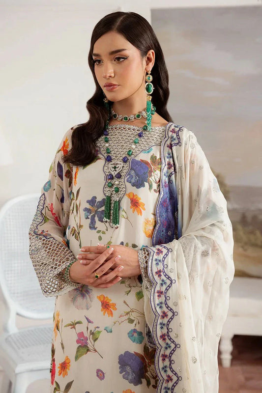 Nureh - Amaya Embroidered & Printed Chiffon Collection Vol 4 - AM-26 - Unstitched